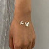 Wholesale Women's Stainless Steel Geometric Butterfly Bracelet With Electroplating