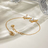 Wholesale Women's Stainless Steel Geometric Butterfly Bracelet With Electroplating