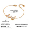 Wholesale Women's Stainless Steel Geometric Butterfly Bracelet With Electroplating