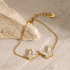 Wholesale Women's Stainless Steel Geometric Butterfly Electroplated Bracelet