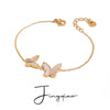 Wholesale Women's Stainless Steel Geometric Butterfly Electroplated Bracelet