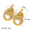 Wholesale Women's Stainless Steel Geometric Circle Electroplated Earrings