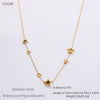Wholesale Women's Stainless Steel Geometric Clavicle Chain Necklace Electroplated 18K Gold Fashion Ol Style