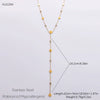 Wholesale Women's Stainless Steel Geometric Clavicle Chain Necklace Electroplated 18K Gold Fashion Ol Style