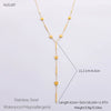 Wholesale Women's Stainless Steel Geometric Clavicle Chain Necklace Electroplated 18K Gold Fashion Ol Style