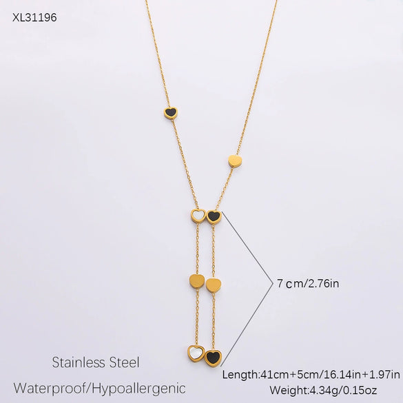 Wholesale Women's Stainless Steel Geometric Clavicle Chain Necklace Electroplated 18K Gold Fashion Ol Style