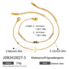 Wholesale Women's Stainless Steel Geometric Cross Double Layer Constellation Bracelet With Electroplating