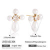 Wholesale Women's Stainless Steel Geometric Cross Earrings With Vacuum Real Gold Plating In Pvd Furnace