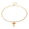 Wholesale Women's Stainless Steel Geometric Cross Necklace With Electroplating