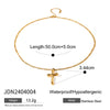 Wholesale Women's Stainless Steel Geometric Cross Necklace With Electroplating