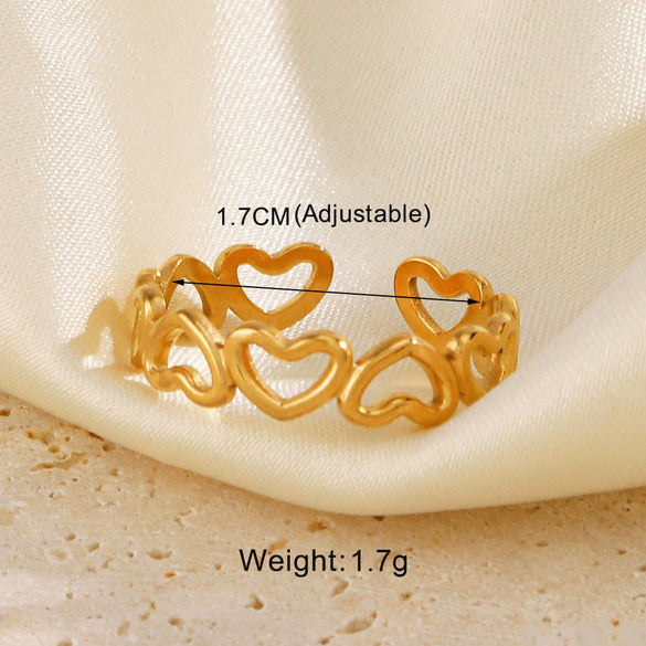 Wholesale Women's Stainless Steel Geometric Cross Ring 18K Gold Plated