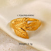 Wholesale Women's Stainless Steel Geometric Cross Ring 18K Gold Plated