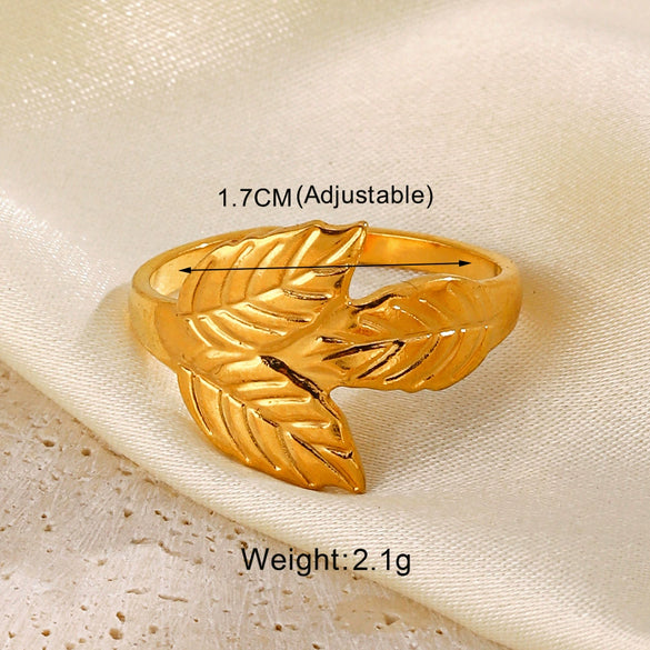 Wholesale Women's Stainless Steel Geometric Cross Ring 18K Gold Plated