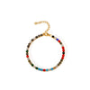 Wholesale Women's Stainless Steel Geometric Crystal Color Zircon Electroplated Bracelet Highend Jewelry