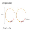 Wholesale Women's Stainless Steel Geometric Cshaped Electroplated Earrings For Spring And Summer