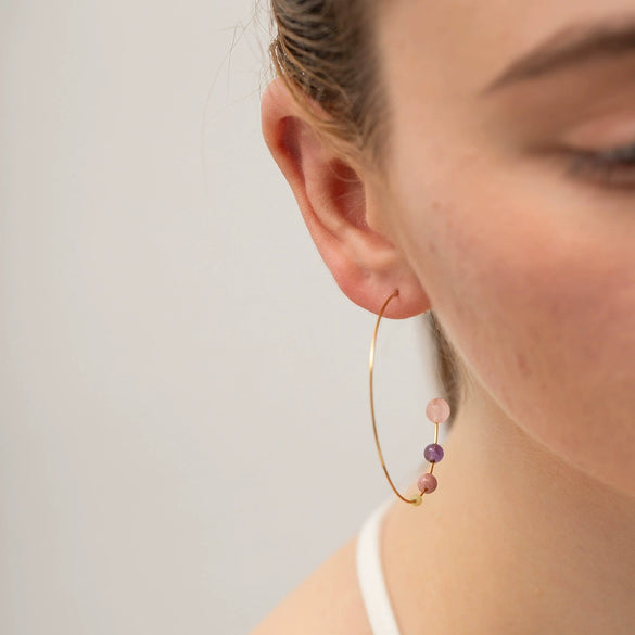 Wholesale Women's Stainless Steel Geometric Cshaped Electroplated Earrings For Spring And Summer