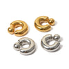 Wholesale Women's Stainless Steel Geometric Cshaped Electroplated Earrings Jewelry