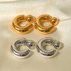 Wholesale Women's Stainless Steel Geometric Cshaped Electroplated Earrings Jewelry