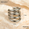 Wholesale Women's Stainless Steel Geometric Cshaped Fashion Cold Wind Electroplated Ear Clip Jewelry