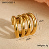 Wholesale Women's Stainless Steel Geometric Cshaped Fashion Cold Wind Electroplated Ear Clip Jewelry