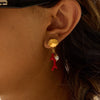 Wholesale Women's Stainless Steel Geometric Design Electroplated Earrings And Pendant