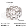 Wholesale Women's Stainless Steel Geometric Design Ring With Electroplating