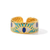 Wholesale Women's Stainless Steel Geometric Devil Eye Ring With Electroplating Retro Palace Style
