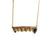 Wholesale Women's Stainless Steel Geometric Devil's Fang Necklace With Electroplating And Real Gold Color Retention