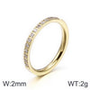 Wholesale Women's Stainless Steel Geometric Diamond Set Ring And Bracelet