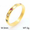 Wholesale Women's Stainless Steel Geometric Diamond Set Ring And Bracelet