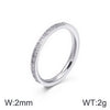Wholesale Women's Stainless Steel Geometric Diamond Set Ring And Bracelet