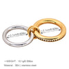 Wholesale Women's Stainless Steel Geometric Doublelayer Ring Electroplated Fashion Jewelry