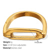 Wholesale Women's 316L Stainless Steel Geometric Doublelayer Ring Set With Electroplating Design