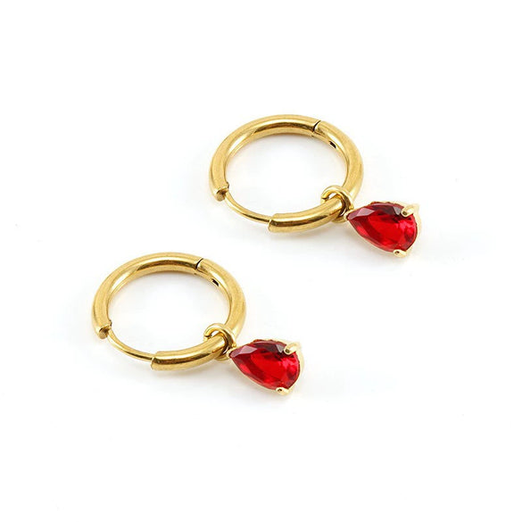 Wholesale Women's Stainless Steel Geometric Drop Shape Electroplated Earrings