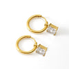 Wholesale Women's Stainless Steel Geometric Drop Shape Electroplated Earrings