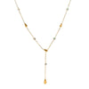 Wholesale Women's Stainless Steel Geometric Drop Shape Necklace With Pvd Furnace Vacuum Real Gold Plating And Oshaped Chain