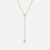 Wholesale Women's Stainless Steel Geometric Drop Shape Pendant Necklace With Oshaped Chain Vacuum Real Gold Plated In Pvd Furnace