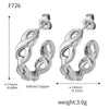 Wholesale Women's Stainless Steel Geometric Earrings 18K Gold Plated Chain Casting