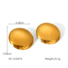 Wholesale Women's Stainless Steel Geometric Earrings With Electroplating Design