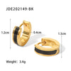 Wholesale Women's Stainless Steel Geometric Earrings With Electroplating French Fashion Design Multicolor Optional