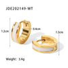 Wholesale Women's Stainless Steel Geometric Earrings With Electroplating French Fashion Design Multicolor Optional