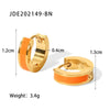 Wholesale Women's Stainless Steel Geometric Earrings With Electroplating French Fashion Design Multicolor Optional