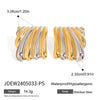 Wholesale Women's Stainless Steel Geometric Earrings With Electroplating Light Luxury Cold Style