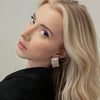 Wholesale Women's Stainless Steel Geometric Earrings With Electroplating Light Luxury Cold Style