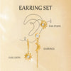 Wholesale Women's Stainless Steel Geometric Earrings With Electroplating Light Luxury High End Non Fading