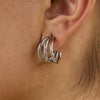 Wholesale Women's Stainless Steel Geometric Earrings With Electroplating Light Luxury High End Non Fading