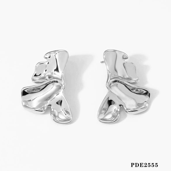 Wholesale Women's Stainless Steel Geometric Earrings With Electroplating Simple And Light Luxury Design