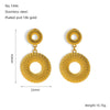 Wholesale Women's 316L Stainless Steel Geometric Earrings With Electroplating