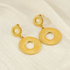 Wholesale Women's 316L Stainless Steel Geometric Earrings With Electroplating