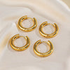 Wholesale Women's Stainless Steel Geometric Earrings With 18K Gold Plated Electroplating